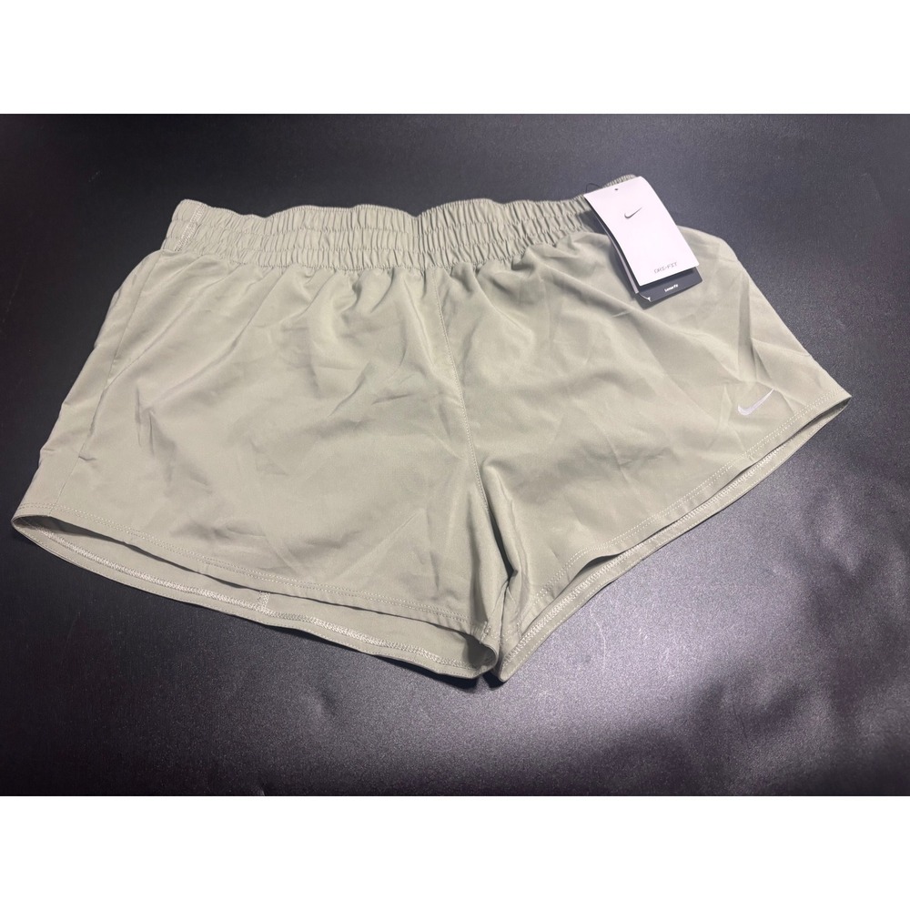 Nike One NEW Women's Dri-FIT‎ Mid-Rise 3" Brief-Lined Shorts Green Large